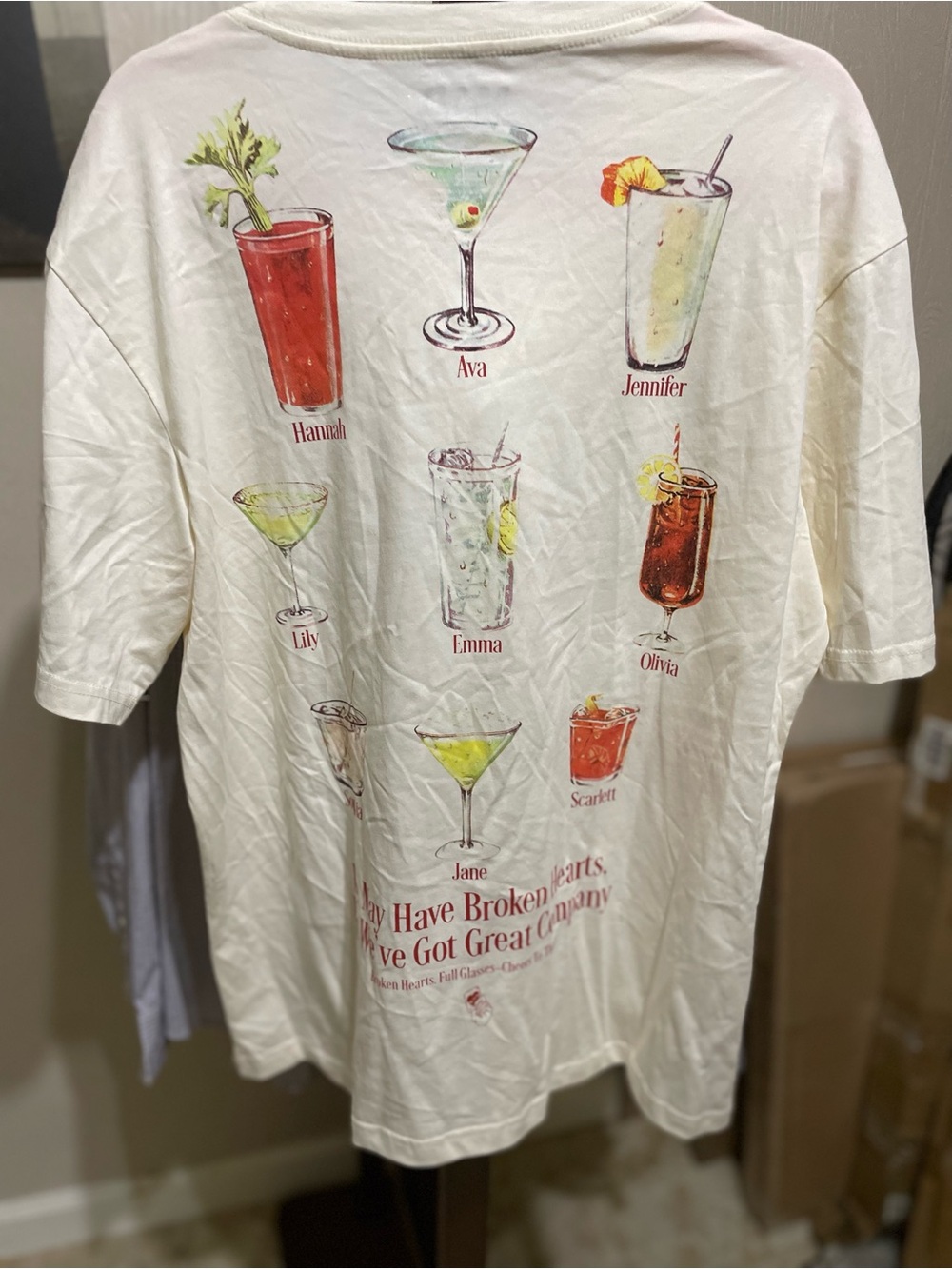MAD Engine White Short-Sleeve Tee with Colorful Cocktail Print